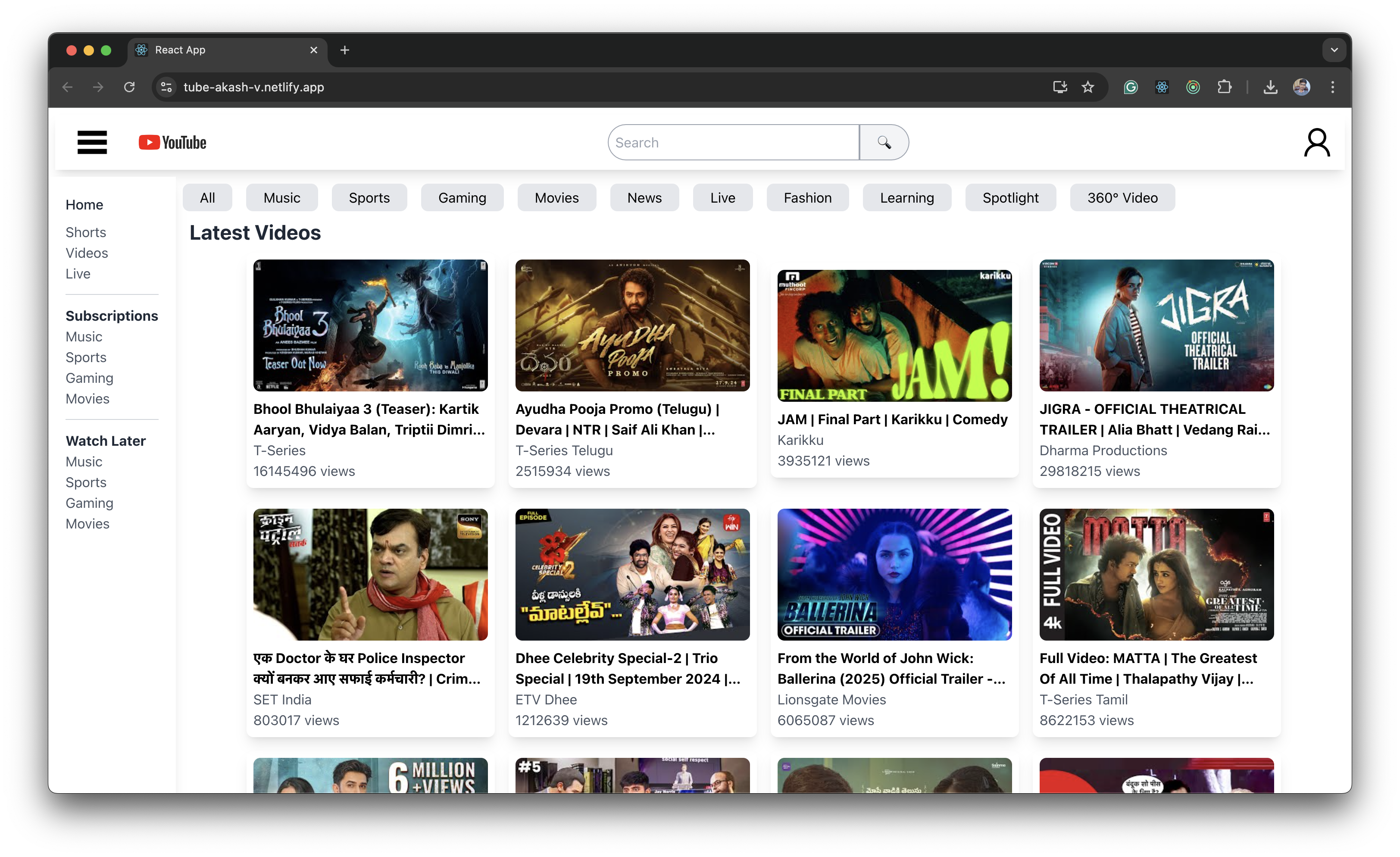 YouTube Clone